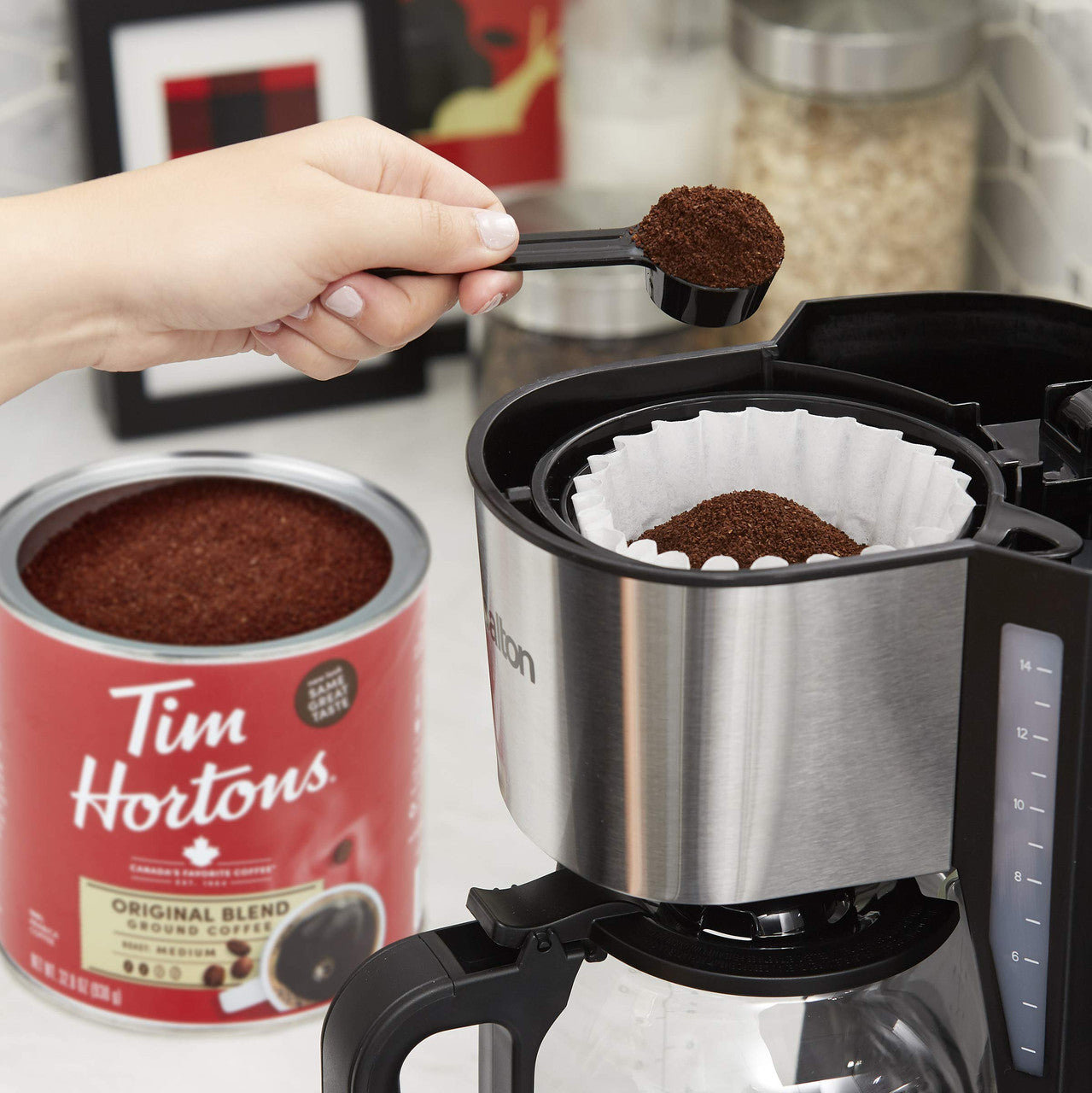 Tim Hortons Original Coffee, Fine Grind Coffee,medium, 930g/33oz.,{Imported from Canada}
